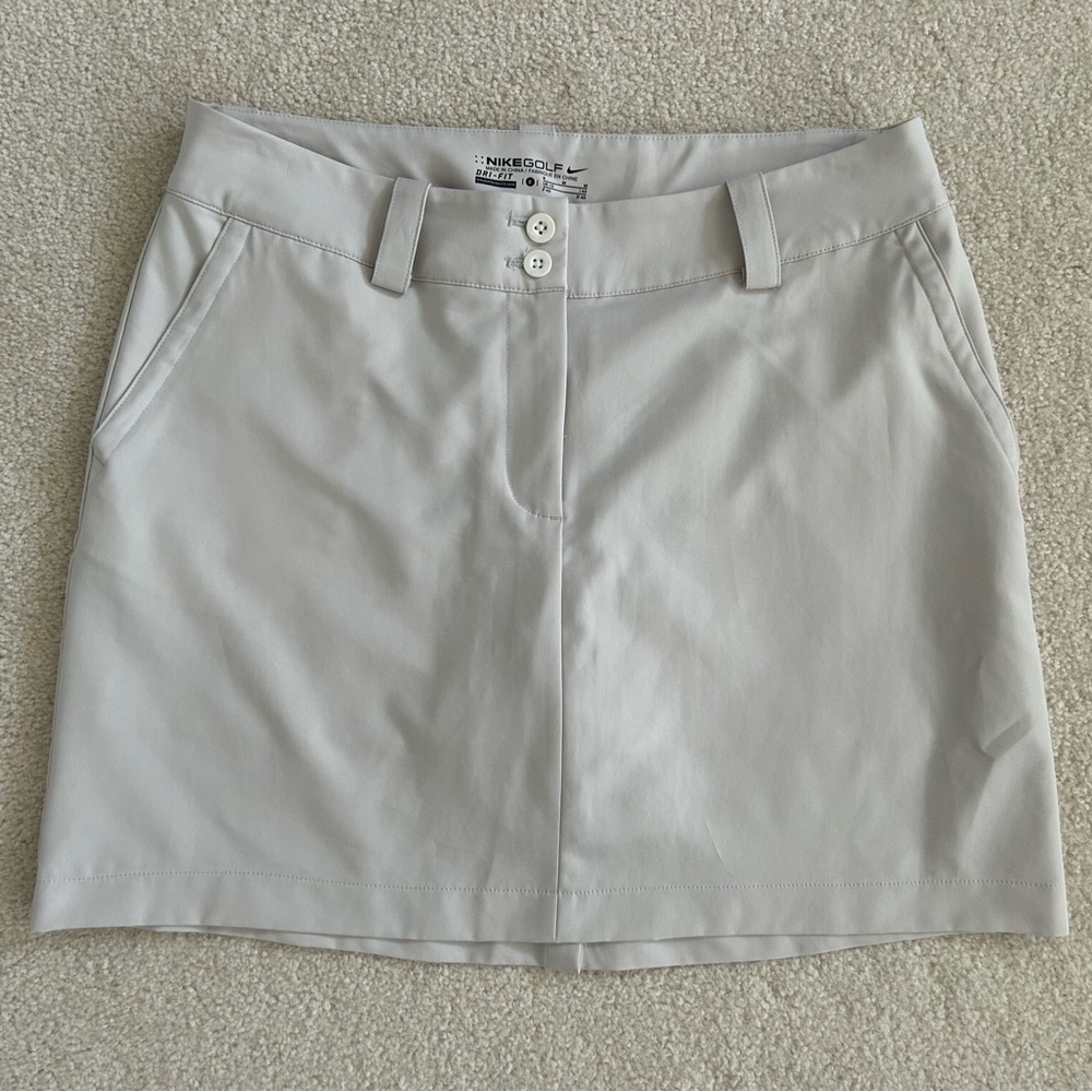 Nike Golf Women’s Dri-FIT Light Tan Cream Skort Skirt Shorts 8 Medium